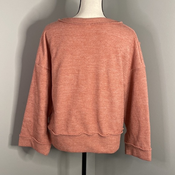 Wishlist Pink Cropped V Neck Sweater S/M - Picture 5 of 6